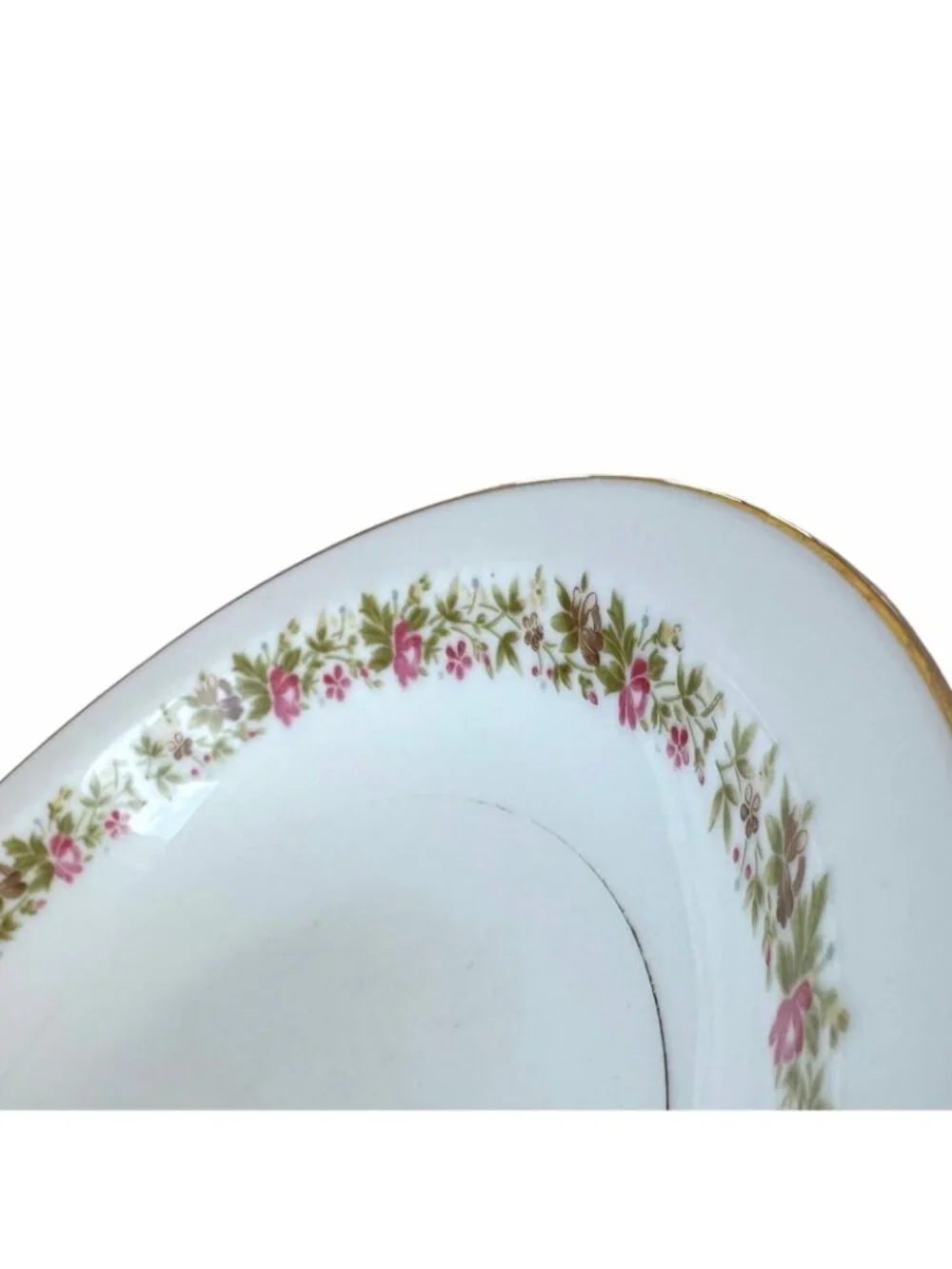 Vintage Amcrest Rondo Floral Rim Serving Soup Bowls Set of 2